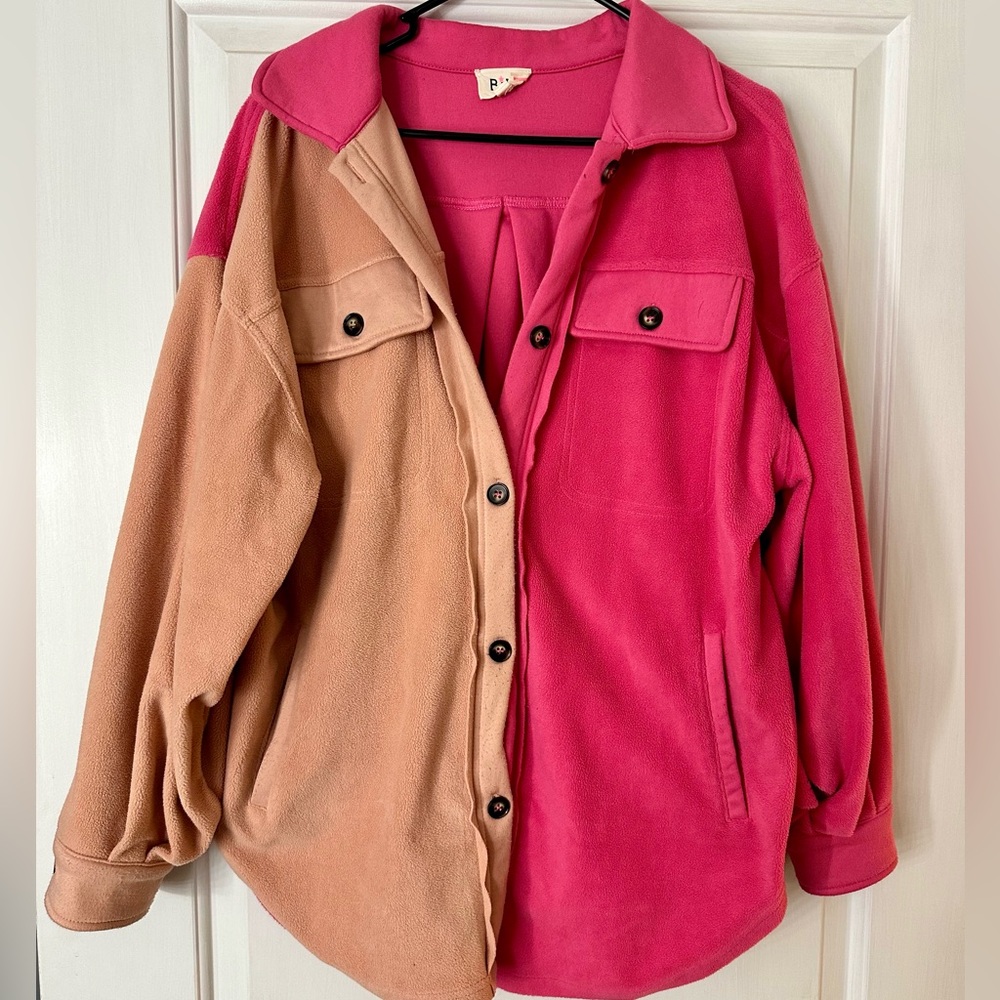 Pink shacket